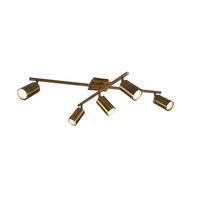 DECKENLEUCHTE Marley 77/57/22 cm   - Messingfarben, Basics, Metall (77/57/22cm) - Trio Leuchten