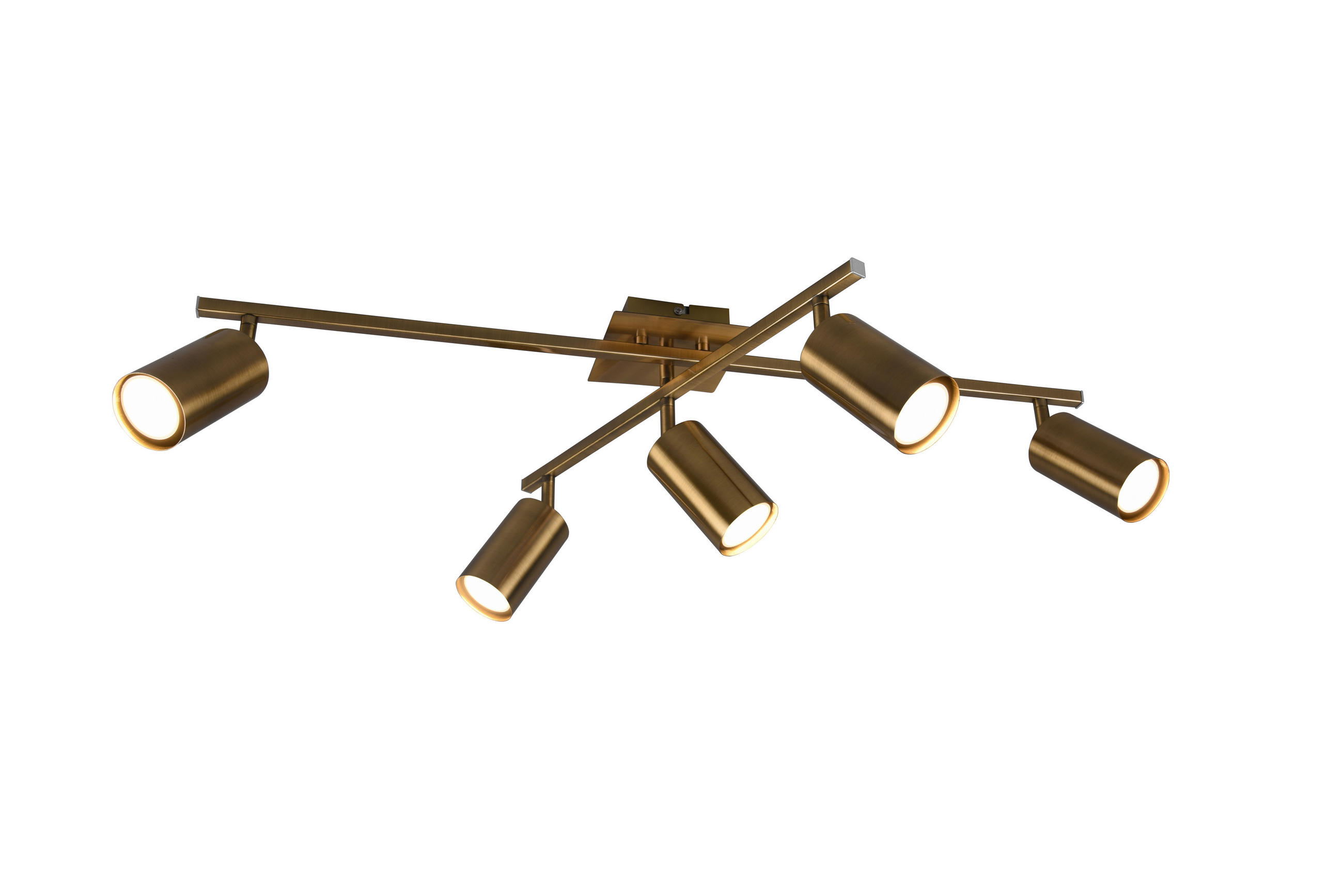 Trio Leuchten Deckenleuchte Marley Messing 57x22x77 cm