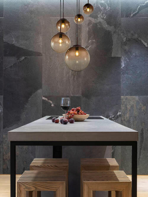 HÄNGELEUCHTE 65/150 cm  - Bernsteinfarben/Braun, Design, Glas/Metall (65/150cm) - Globo