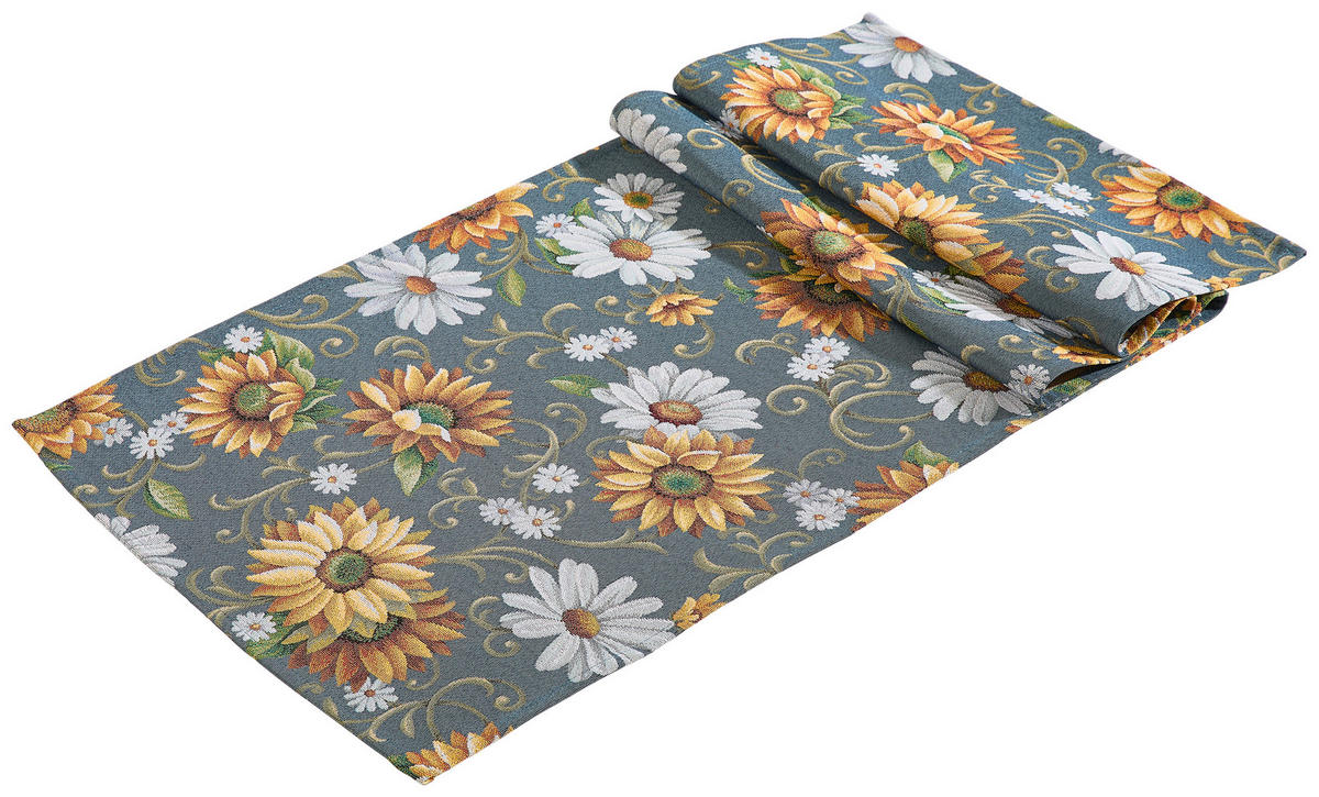 TISCHLÄUFER SONNENBLUME 43/140 cm  - Multicolor, KONVENTIONELL, Textil (43/140cm) - Esposa