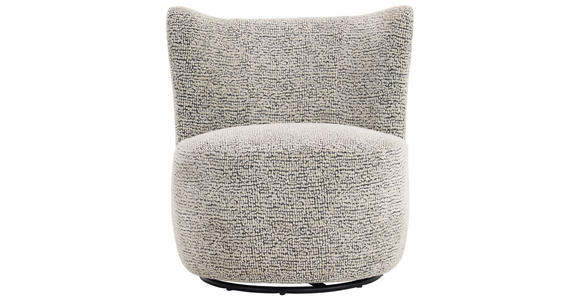 SESSEL in Leinenoptik Grau, Schwarz  - Schwarz/Grau, Design, Textil/Metall (75/79/76cm) - Xora