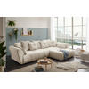 HÖRNSOFFA i chenille beige  - beige/svart, Klassisk, textil/plast (330/197cm) - MID.YOU