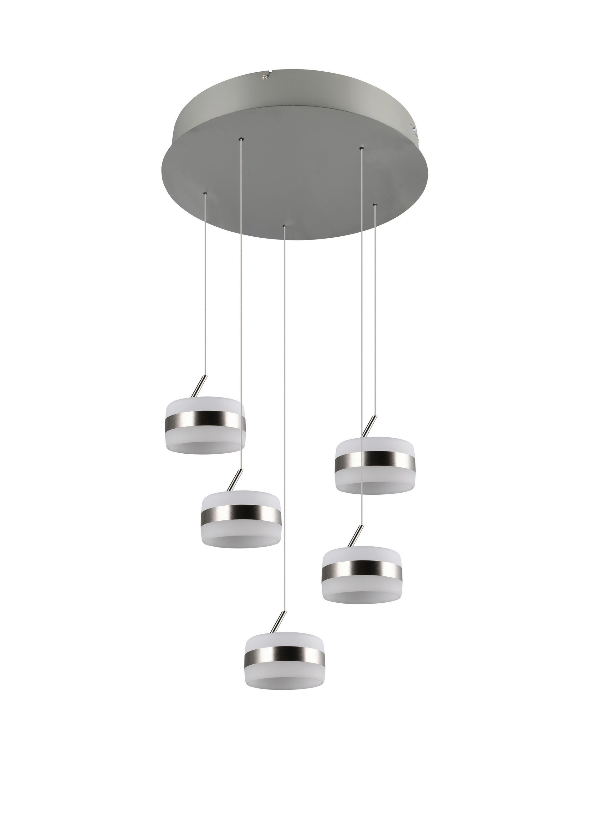 LED-HÄNGLAMPA DIOS 45/150 cm  - vit/nickelfärgad, Design, metall/plast (45/150cm) - Trio Leuchten