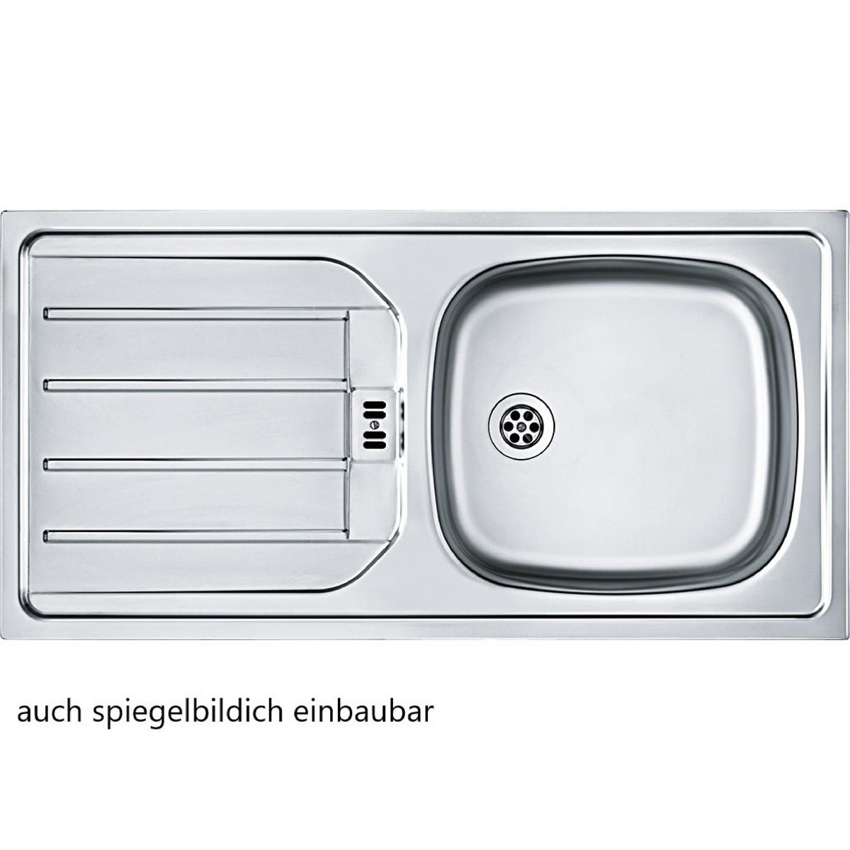 KÜCHENBLOCK 360 cm   in Weiß, Eiche Wotan  - Chromfarben/Eiche Wotan, MODERN, Holzwerkstoff/Metall (360cm) - Held