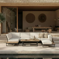 BAŠTENSKA GARNITURA  - boja akacije/crna, Moderno, drvo/metal - Bessagi Garden