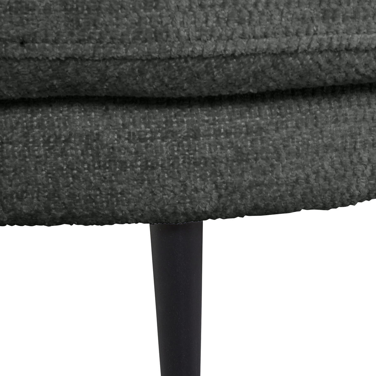 HÖRNSOFFA i chenille mörkgrå  - mörkgrå/svart, Klassisk, metall/textil (275/140cm) - Best Price