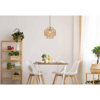 HÄNGELEUCHTE 35/120 cm  - Schwarz/Braun, Basics, Naturmaterialien/Metall (35/120cm) - Globo