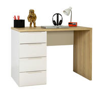 MLADINSKA PISALNA MIZA leseni material barve hrasta, kašmir  - kašmir/barve hrasta, Konvencionalno, kovina/leseni material (110/76/60cm) - Xora