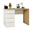 JUGENDSCHREIBTISCH 110/60/76 cm Eichefarben, Kaschmir  - Kaschmir/Eichefarben, KONVENTIONELL, Holzwerkstoff/Metall (110/60/76cm) - Xora
