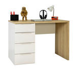 JUGENDSCHREIBTISCH 110/60/76 cm Eichefarben, Kaschmir  - Kaschmir/Eichefarben, KONVENTIONELL, Holzwerkstoff/Metall (110/60/76cm) - Xora