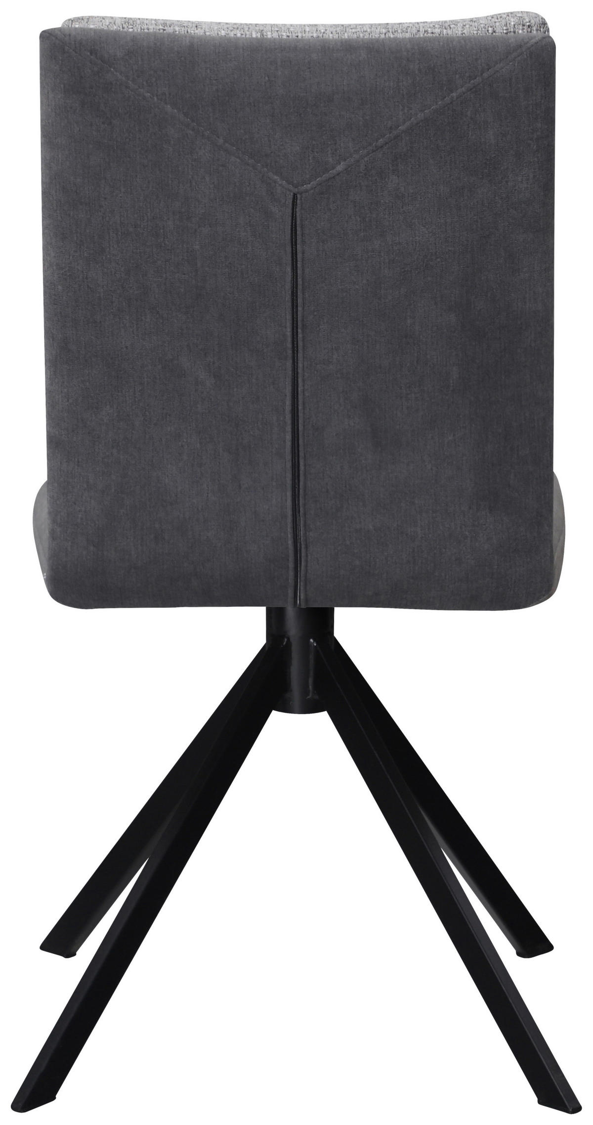 STUHL  in Stahl Webstoff, Mikrofaser Metall, Textil  - Schwarz/Grau, KONVENTIONELL, Textil/Metall (47,5/92/59cm) - Cantus