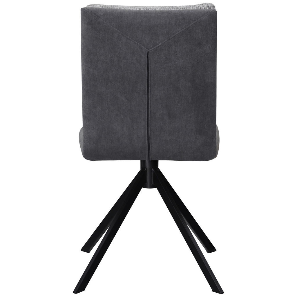 Thumbnail - Cantus Stuhl, Grau, Schwarz, Metall, Textil, eckig, 47.5x92x59 cm, Esszimmer, Stühle, Esszimmerstühle, Vierfußstühle