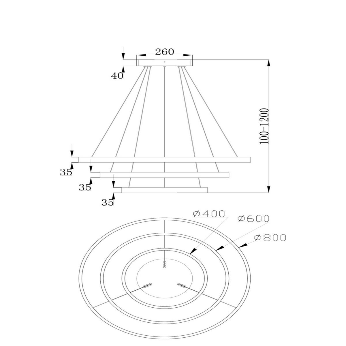 PENDELLAMPA 80/100/120 cm  - svart, Basics, metall (80/100/120cm) - MAYTONI