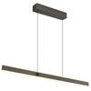 LED-HÄNGELEUCHTE 96/7,5/170 cm  - Titanfarben/Opal, Design, Kunststoff/Metall (96/7,5/170cm) - Globo