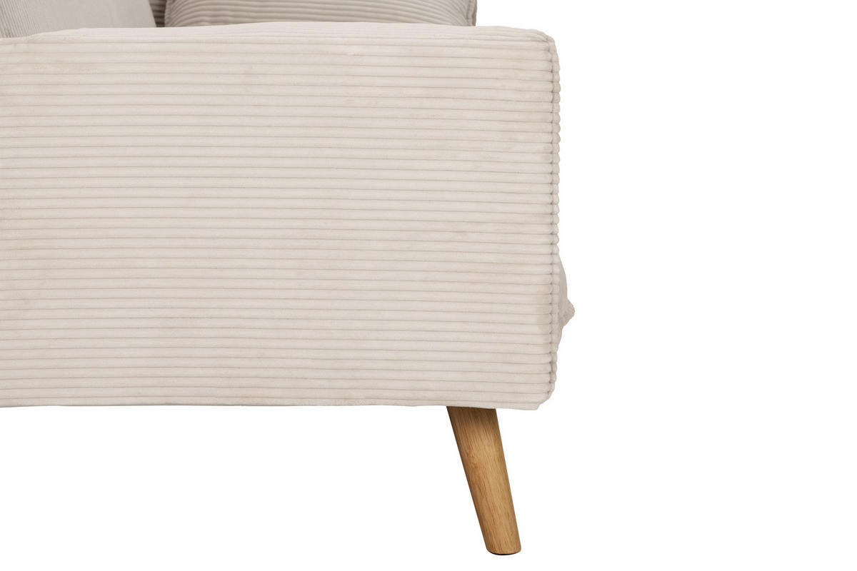 SCHLAFSOFA in Textil Creme  - Creme/Naturfarben, Design, Holz/Textil (193/81/92cm) - Livetastic