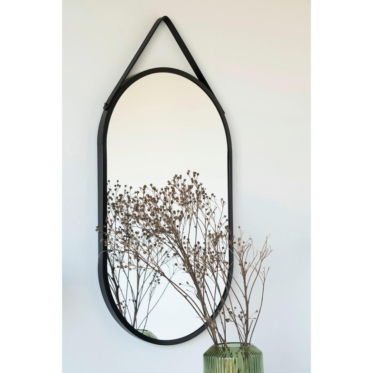 WANDSPIEGEL 35/60/2 cm  - Klar/Schwarz, Design, Metall (35/60/2cm)