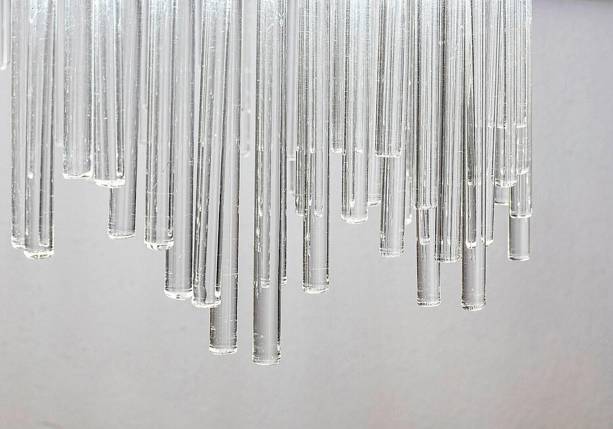 VISEČA LED-SVETILKA  Mabel /2480 lm/3000/4000/6000 K// - zlate barve/prozorno, Design, kovina/steklo (58/100cm)