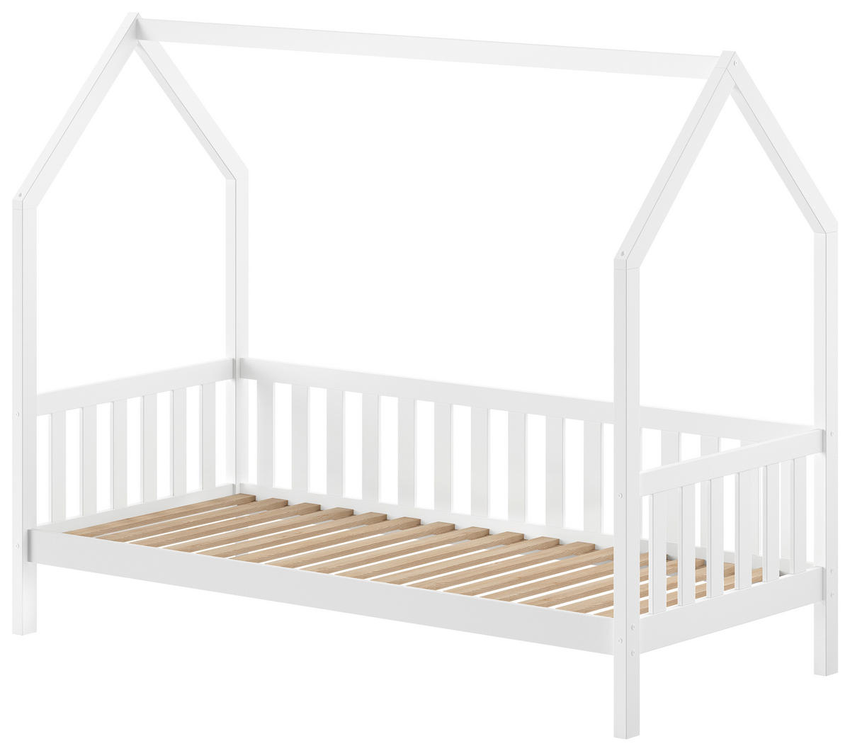 HAUSBETT Rollrost 90/200 cm  - Naturfarben/Weiß, Natur, Holz (90/200cm) - MID.YOU