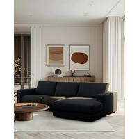 ECKSOFA VIGO Schwarz  - Schwarz, Design, Textil (303/172cm) - MID.YOU