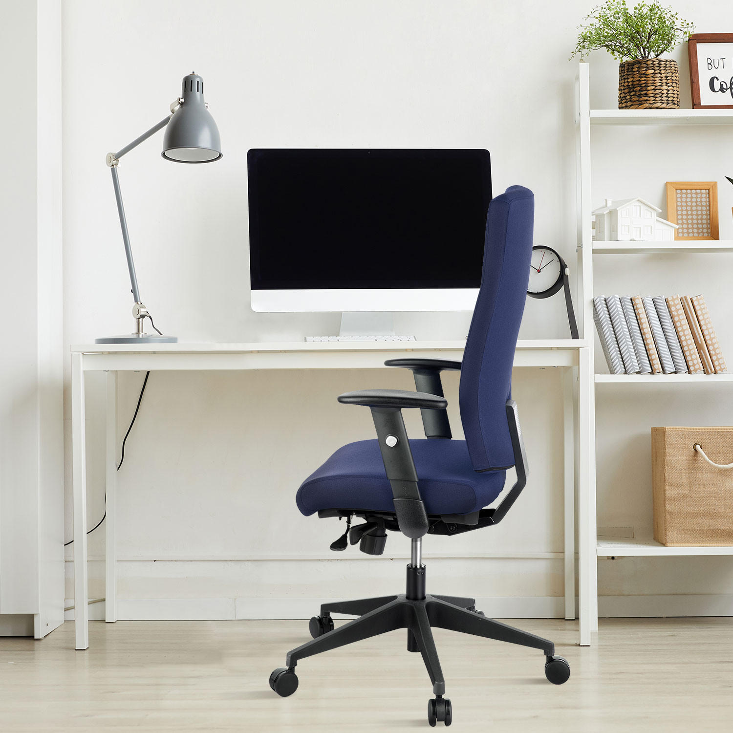 SNURRSTOL  i flatväv mörkblå  - mörkblå, Modern, textil/plast (57/125/53cm) - MID.YOU