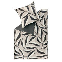 BETTWÄSCHESET 2-teilig Schöner Wohnen - Pianta anthrazit Satin 160/210 cm  - Anthrazit/Beige, Basics, Textil (160/210cm) - Schöner Wohnen