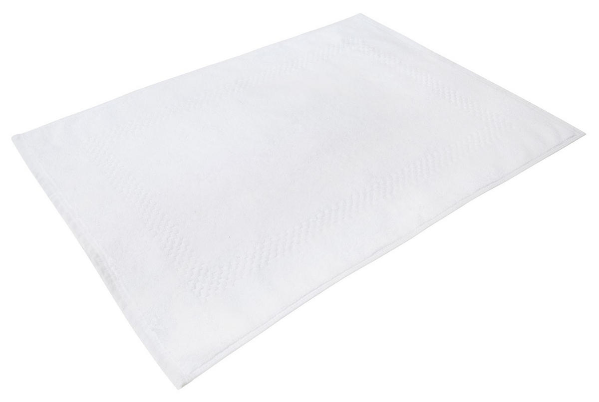 KUPAONSKI TEPIH bijela  CHECK  - bijela, Basics, tekstil (50/70cm) - Boxxx