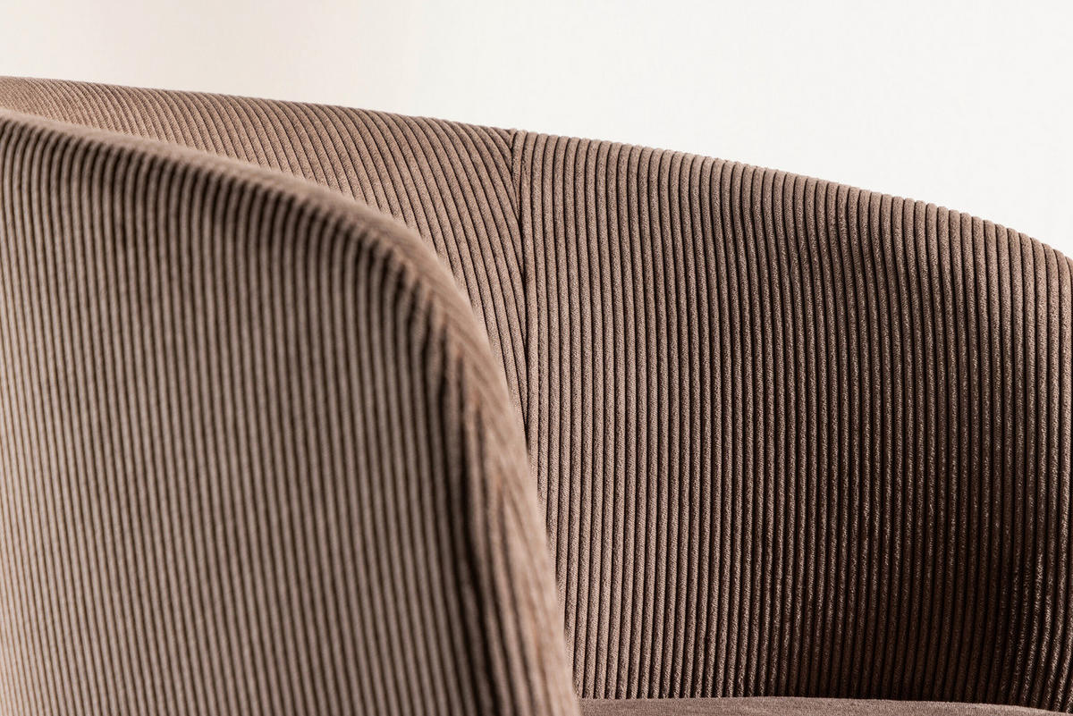 STUHL Braun, Schwarz  - Schwarz/Braun, MODERN, Textil/Metall (55/78/55cm) - Livetastic