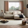 HÖRNSOFFA i beige  - beige/svart, Modern, metall/textil (238/162cm) - Ondega