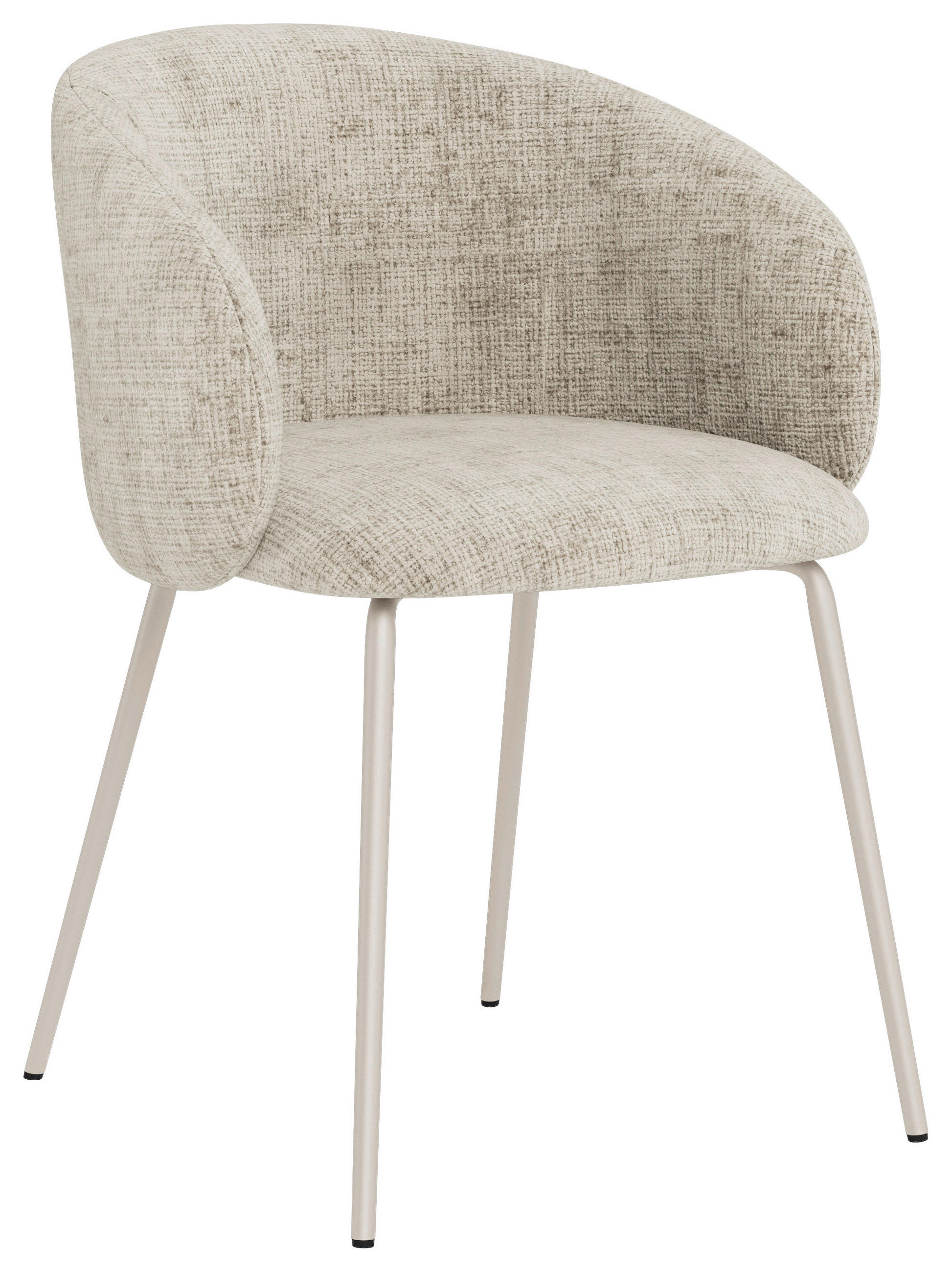 ARMLEHNSTUHL  in Stahl Flachgewebe  - Beige/Grau, Design, Textil/Metall (55/79/55cm) - MID.YOU