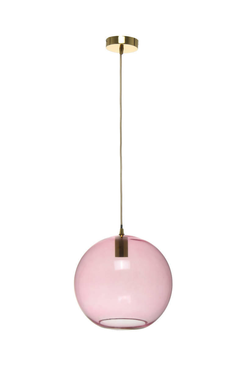 HÄNGLAMPA 30/36/30 cm  - guldfärgad/rosa, Trend, glas (30/36/30cm) - Kayoom