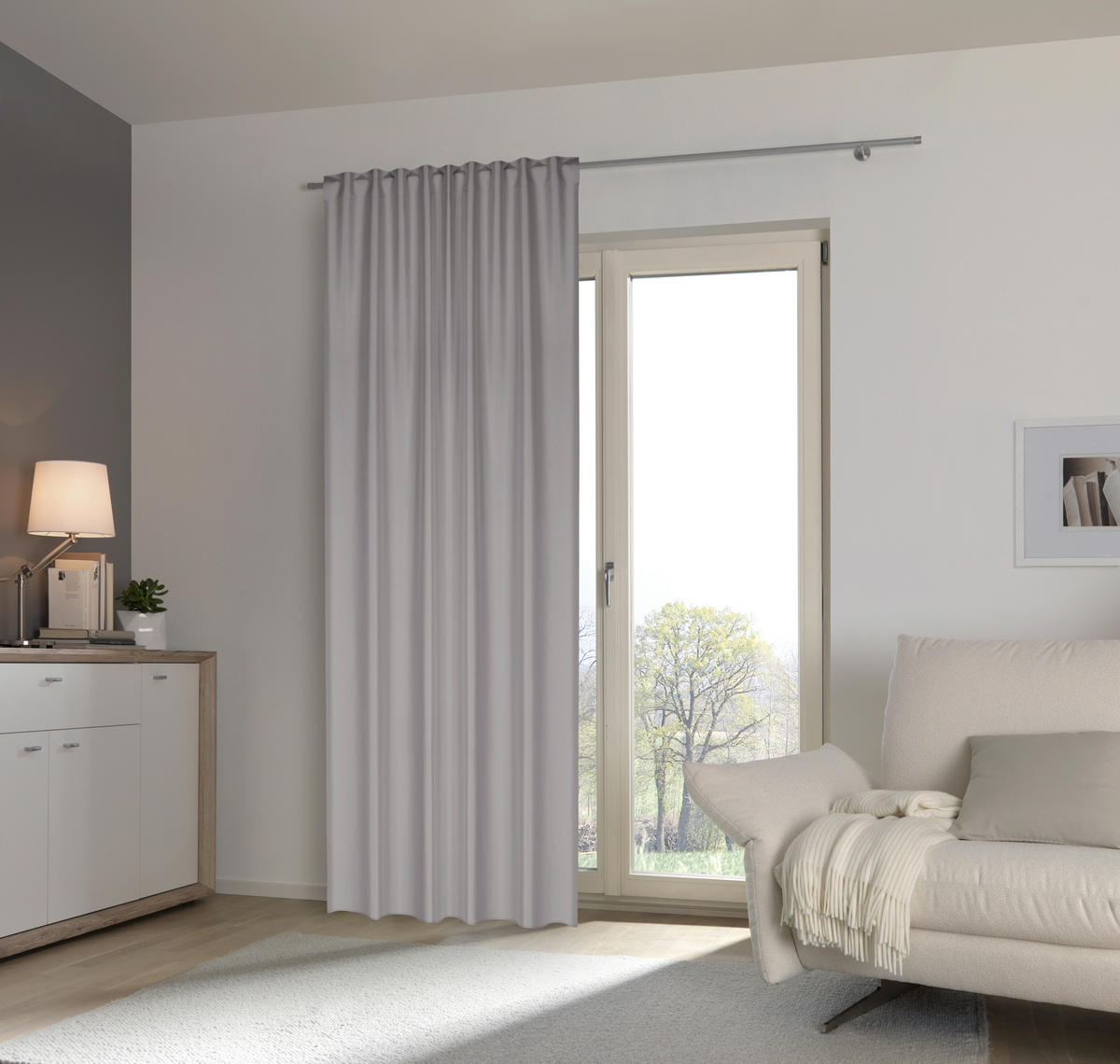 HOTOVÝ ZÁVES, zatemnenie, 140/300 cm - grafitová, Basics, textil (140/300cm) - Esposa