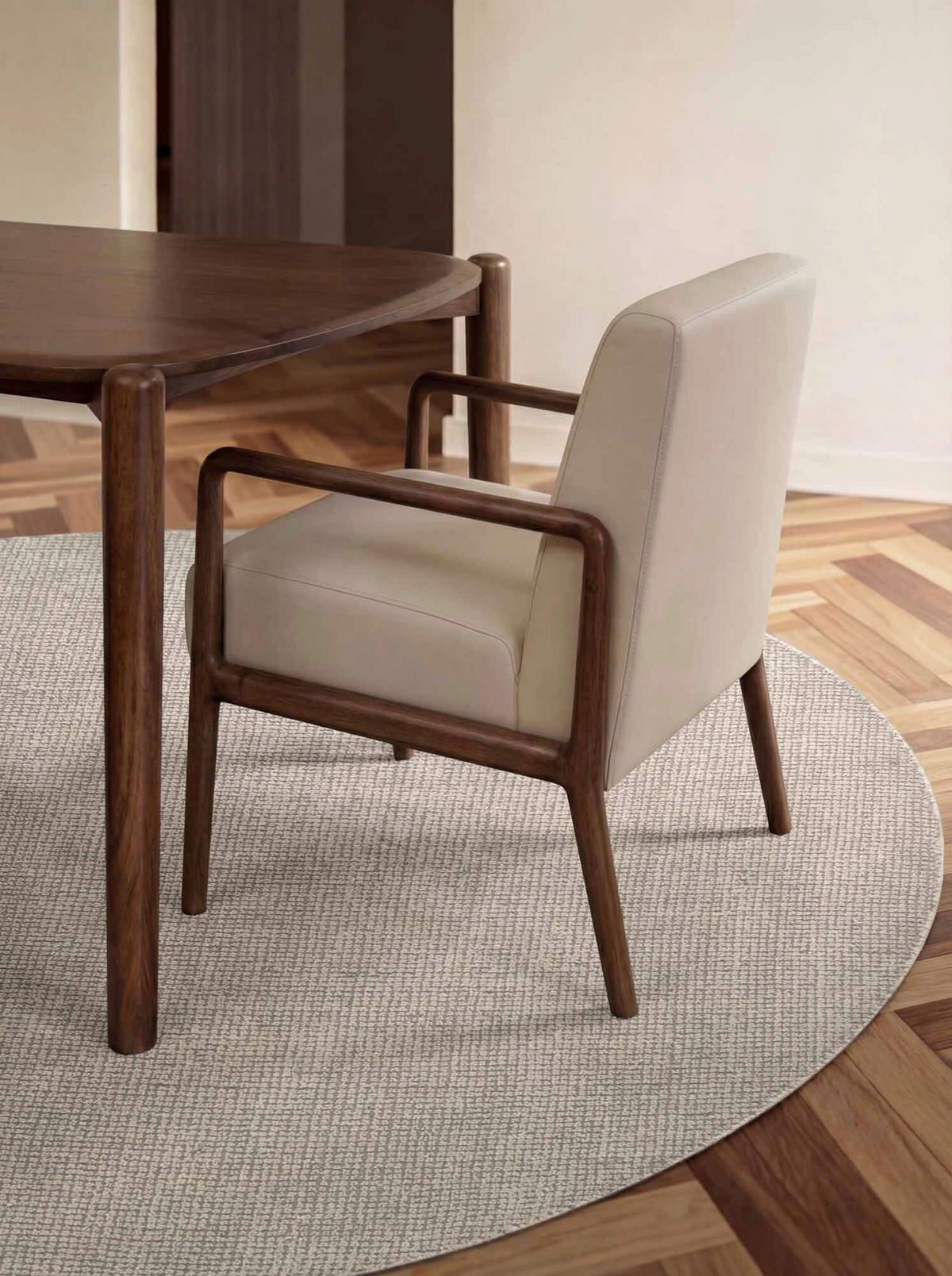 WOLLTEPPICH 200 cm Grennwich Creme rund  - Creme, Basics, Textil (200cm) - Ted Baker