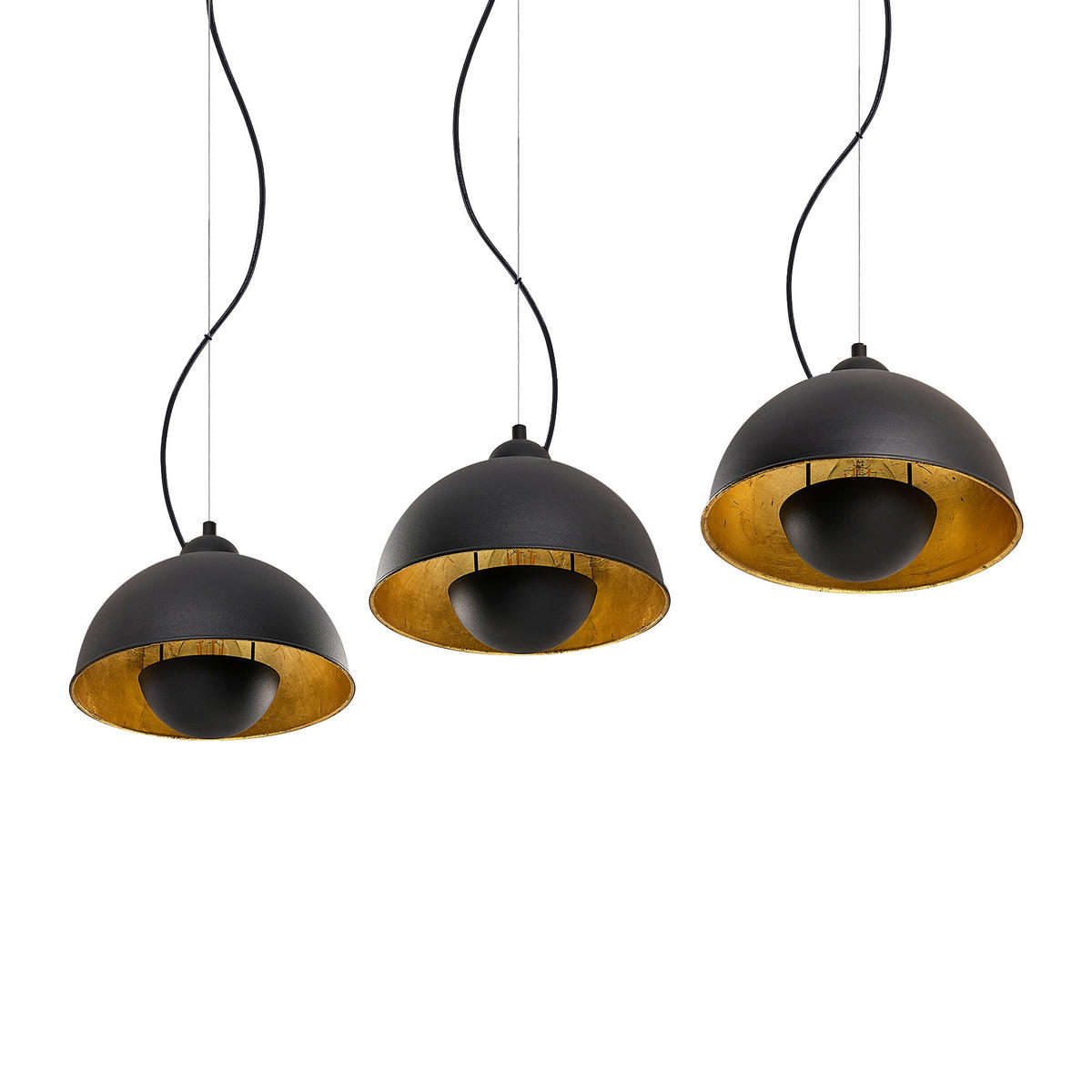 HÄNGELEUCHTE Crosby 120,5/25/150 cm   - Goldfarben/Schwarz, LIFESTYLE, Metall (120,5/25/150cm) - Marama