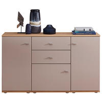 SIDEBOARD  in 150/90/40 cm  - Alteiche/Alufarben, KONVENTIONELL, Holzwerkstoff/Metall (150/90/40cm) - Venda