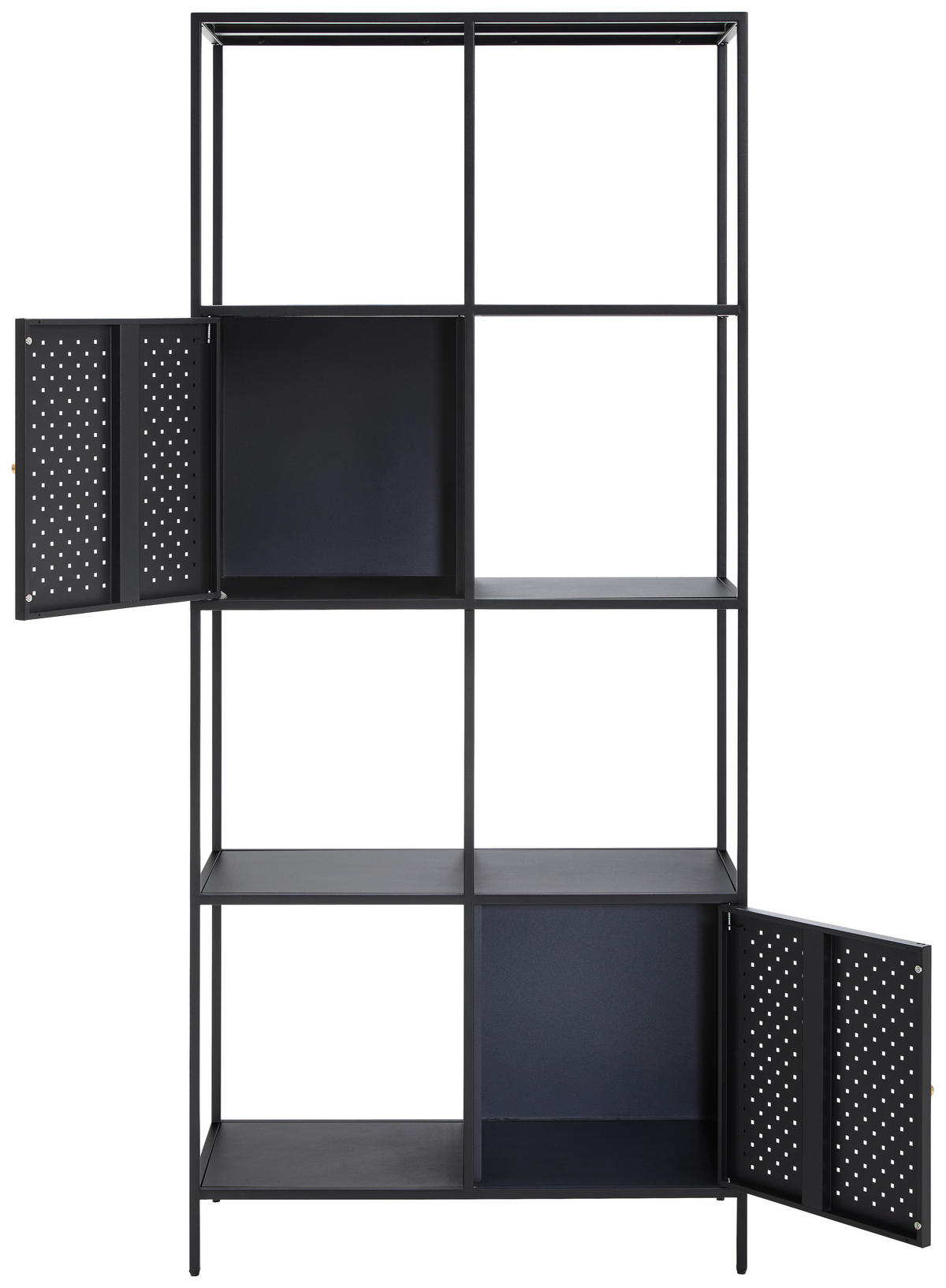 REGAL Schwarz  - Goldfarben/Schwarz, Trend, Metall (80/180/35cm) - Carryhome