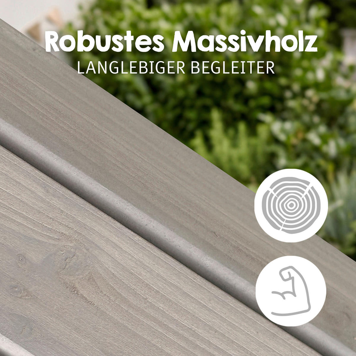 HOLZPFERD  - Grau, Basics, Holz (126/105/50cm) - Roba