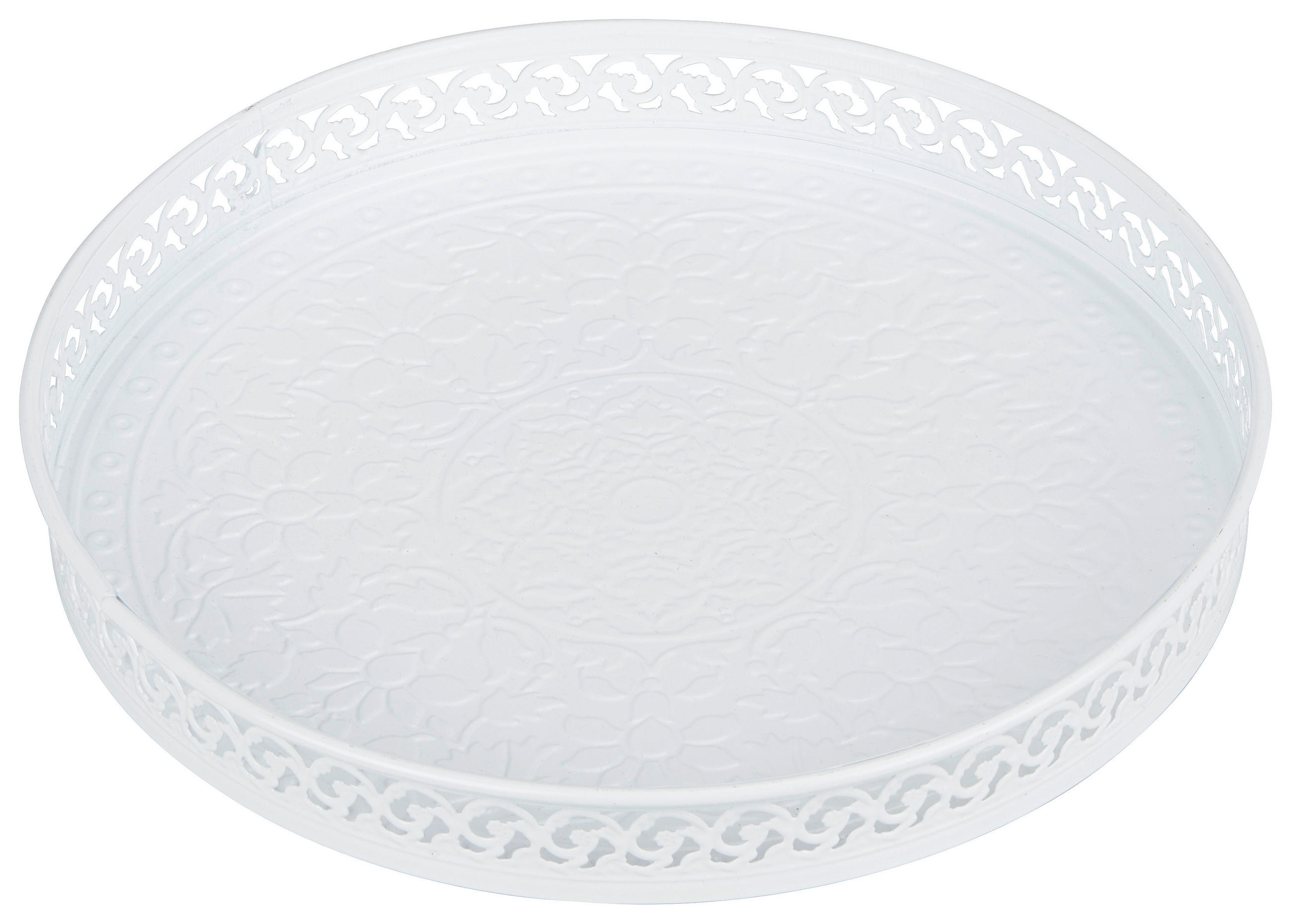 DEKORATIONSBRICKA 25/3 cm    - vit, Lifestyle, metall (25/3cm) - Ambia Home