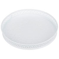 Tavă Decorativă - alb, Lifestyle, metal (25/3cm) - Ambia Home