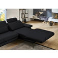 ECKSOFA in Echtleder Anthrazit  310/180 cm  - Anthrazit/Schwarz, Design, Leder/Metall (310/180cm) - Dieter Knoll