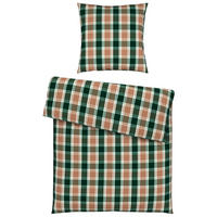 BETTWÄSCHE 2-teilig Flanell 135/200 cm  - Grün, Textil (135/200cm) - Dieter Knoll