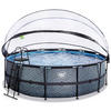 POOL-SET 450/122 cm  - Grau, KONVENTIONELL, Kunststoff (450/122cm) - EXIT Toys