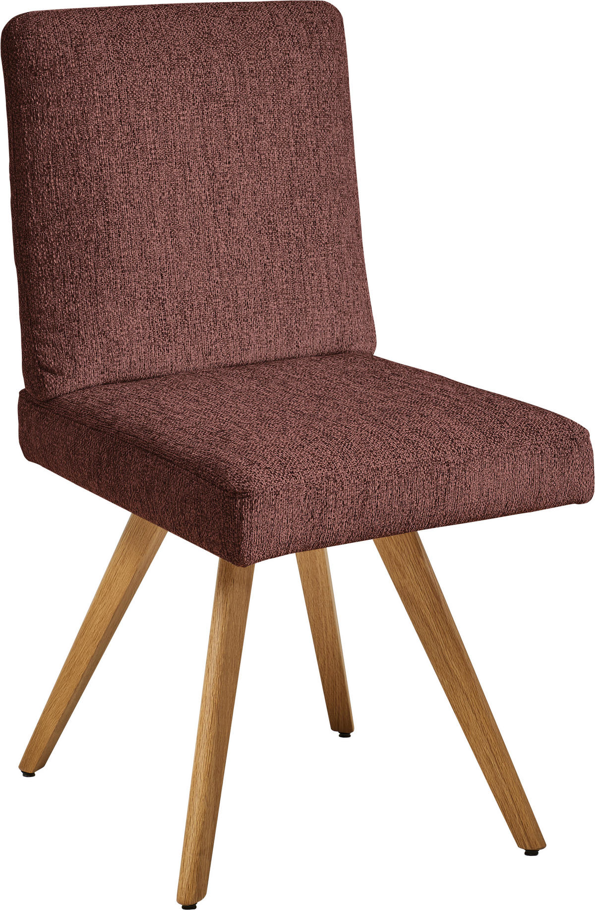 STUHL  in Chenille Holz, Textil  - Eichefarben/Rosa, Design, Holz/Textil (46/94/58cm) - Dieter Knoll