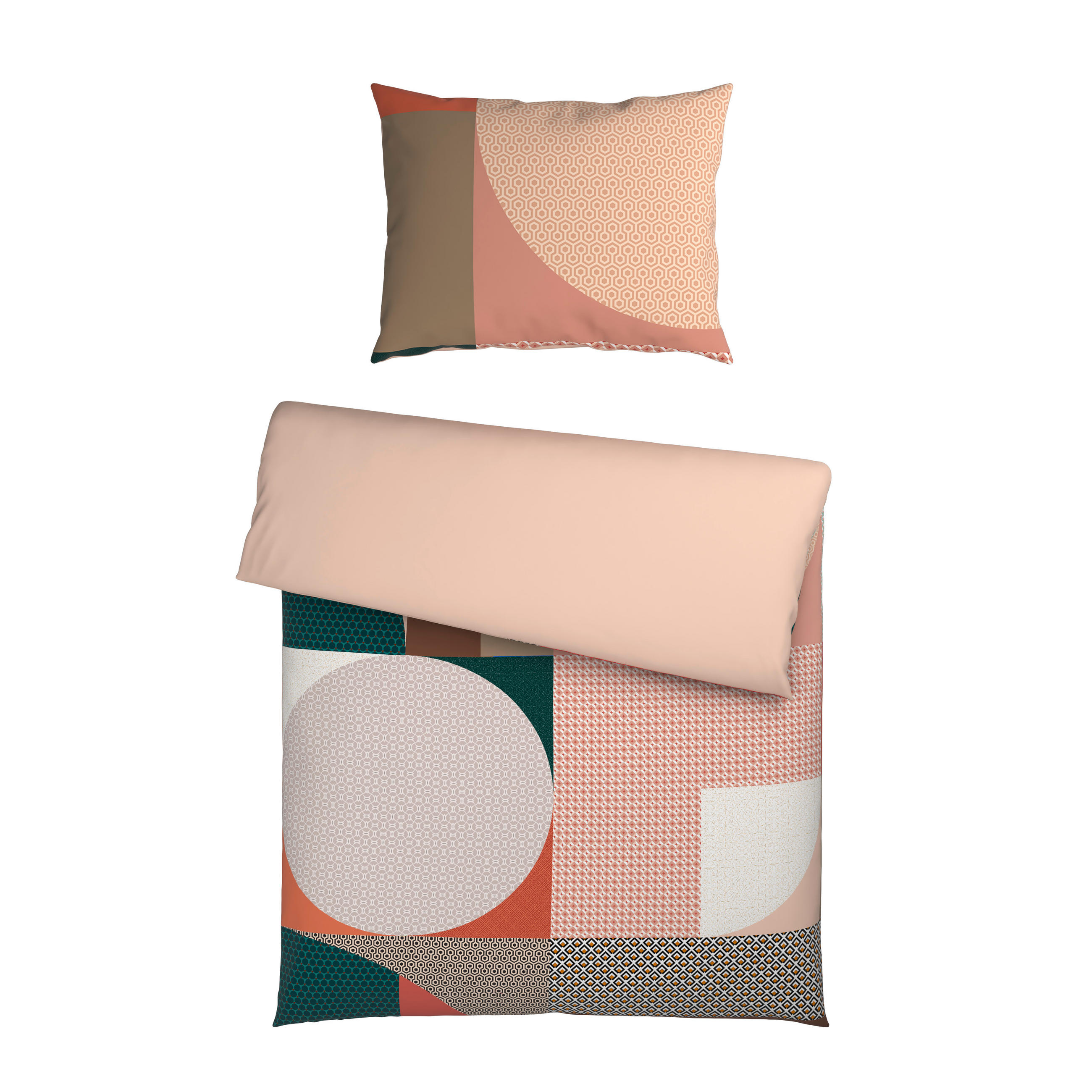 WENDEBETTWÄSCHE Winnow Satin 140/200 cm  - Multicolor, Basics, Textil (140/200cm) - Novel