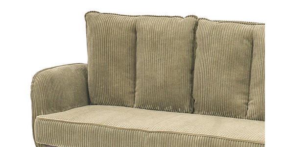 SITZBANK 180/93/67 cm Cord Olivgrün  - Schwarz/Olivgrün, Design, Textil/Metall (180/93/67cm) - Novel