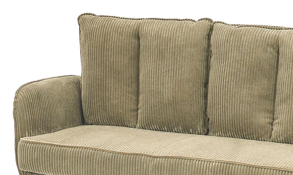 SITZBANK 180/93/67 cm Cord Olivgrün  - Schwarz/Olivgrün, Design, Textil/Metall (180/93/67cm) - Novel
