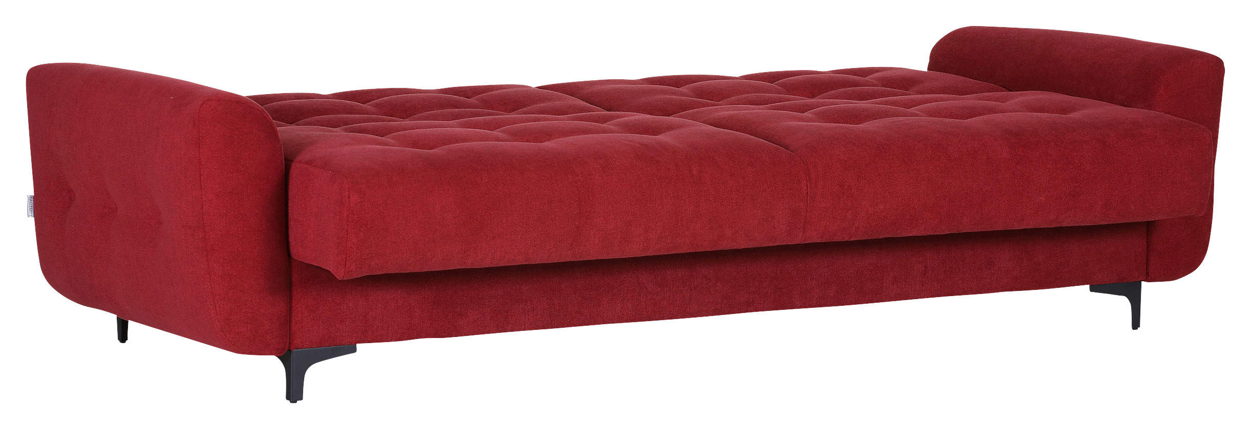 SCHLAFSOFA in Flachgewebe Rot  - Rot/Schwarz, Konventionell, Textil/Metall (230/84/95cm) - Livetastic