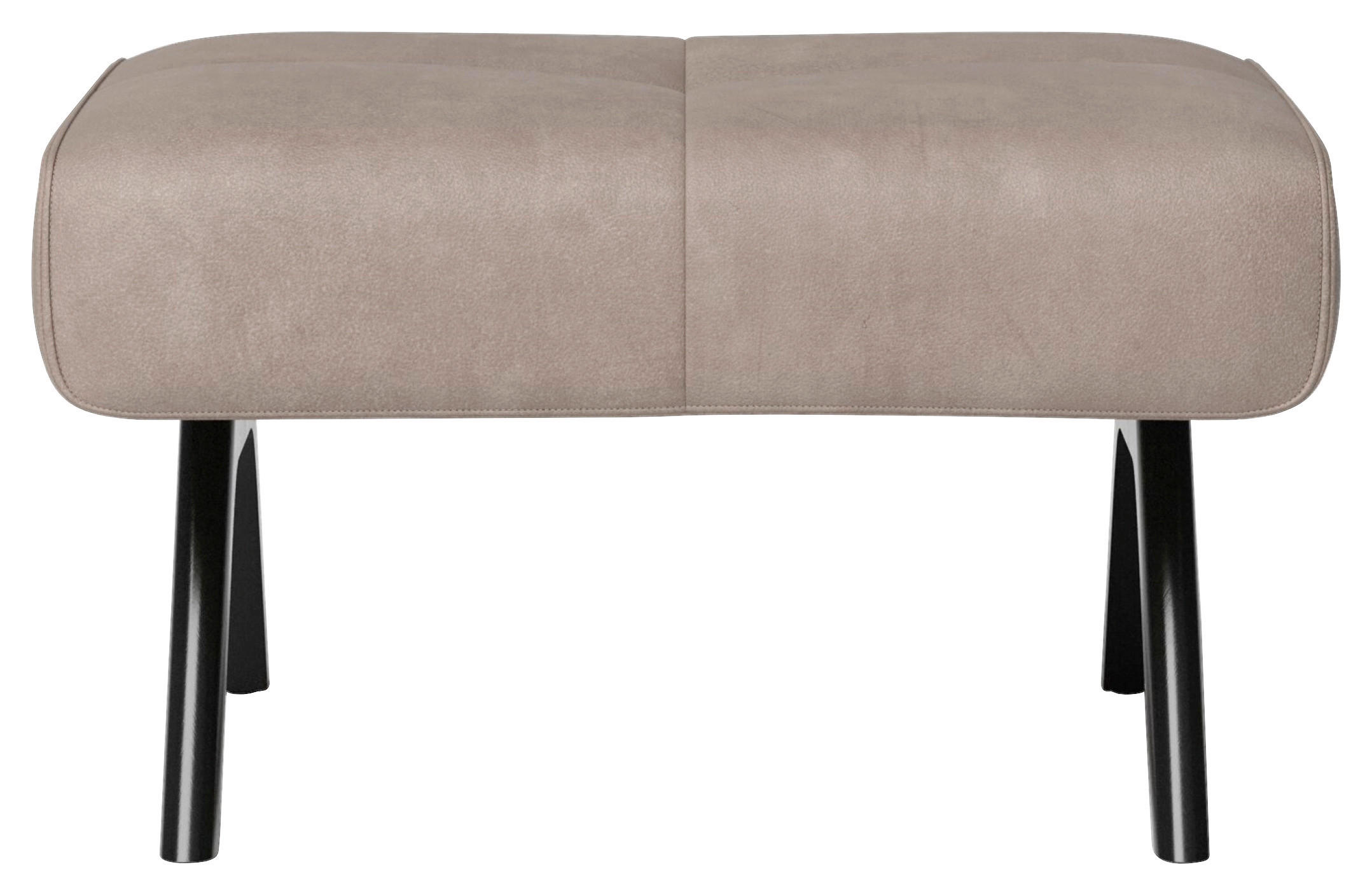 SESSEL in Echtleder Graubraun  - Graubraun/Schwarz, Design, Leder/Holz (74/72/83cm) - Joop!