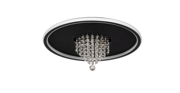 LED-DECKENLEUCHTE 50/20 cm - Schwarz, LIFESTYLE, Glas/Kunststoff (50/20cm) - Novel