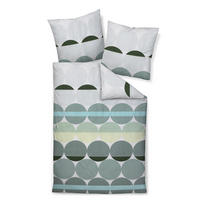 BETTWÄSCHE Makosatin 155/220 cm  - Türkis/Weiß, Design, Textil (155/220cm) - Janine