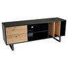 KOMODA - NISKA   150/55/40 cm   crna   - boje hrasta/crna, Design, drvni materijal/metal (150/55/40cm) - Livetastic